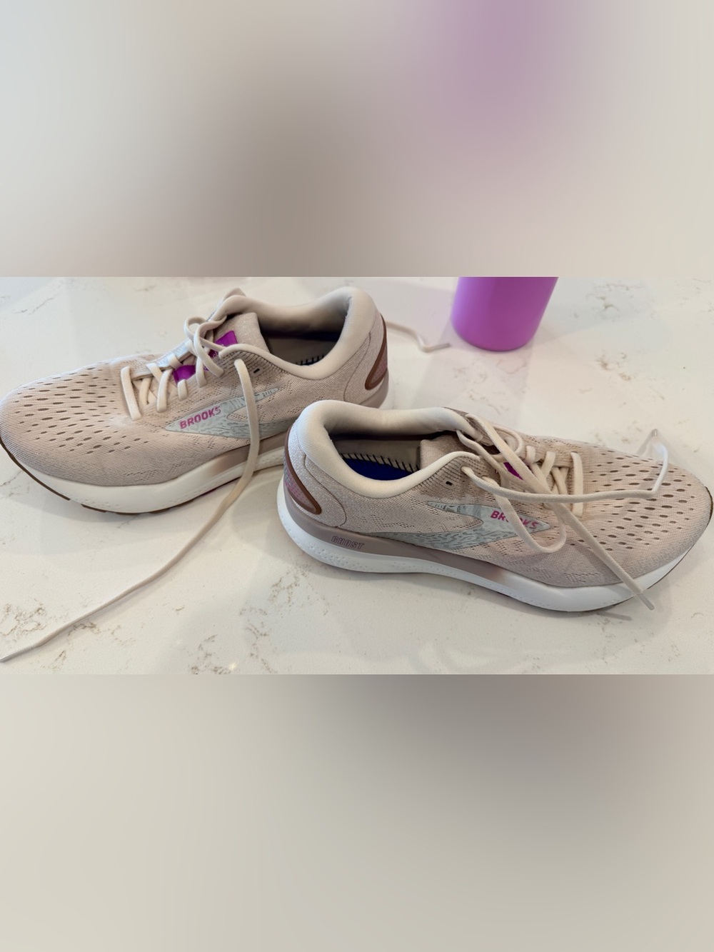 Brooks Ghost Max Women’s Running Shoes Taupe / Purple Size 8.5 Medium